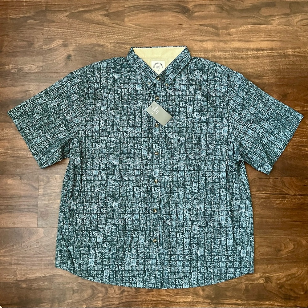 Dubinik Customized Version Shirt Geometric Short Sleeve Button Down Size 2XL NWT